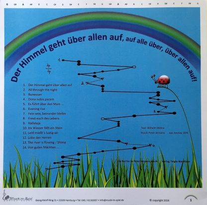 Zauberharfe Notenmappe "Der Himmel geht über allen auf" von Musik im Spiel