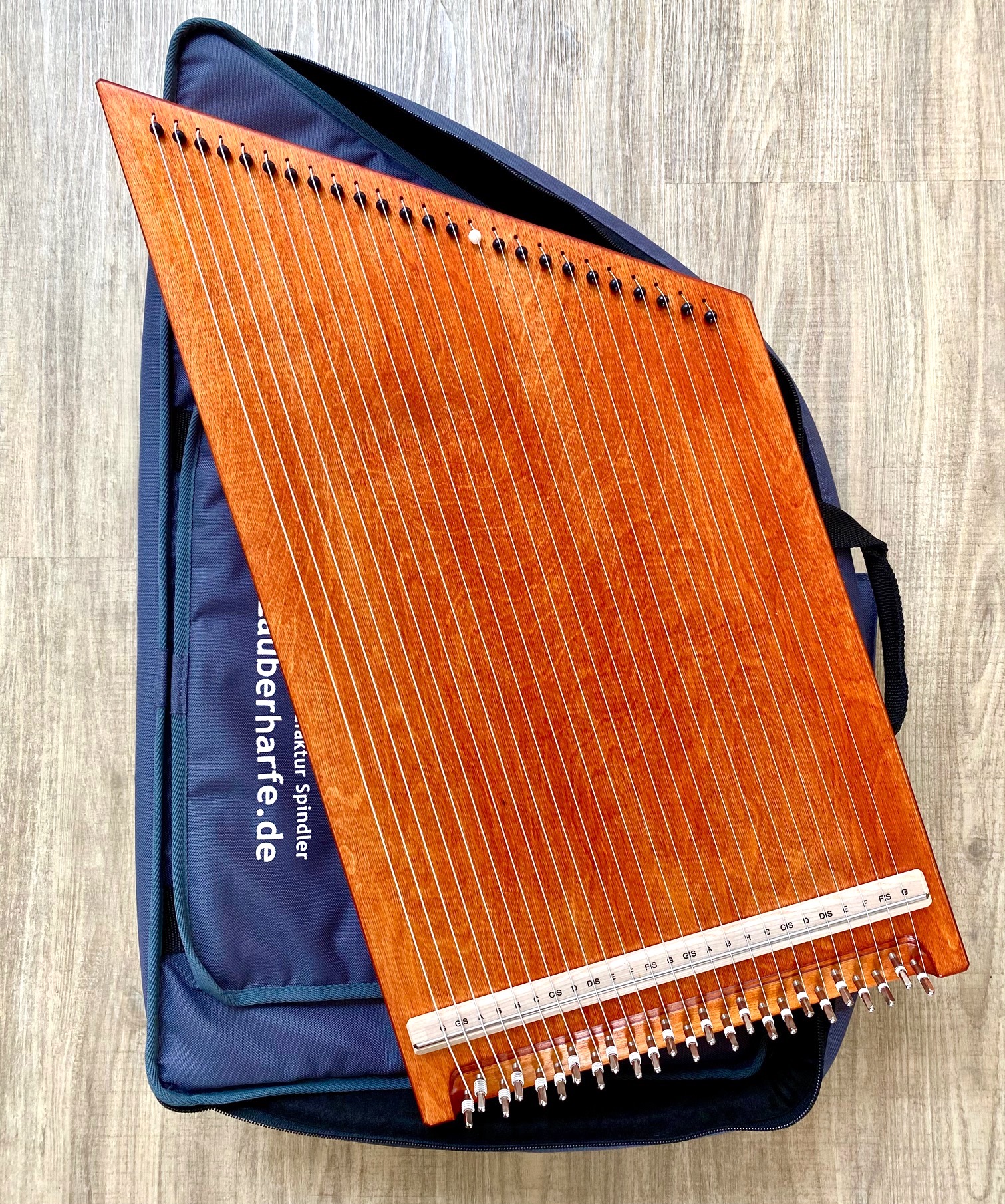 Gebraucht: Bass-Zauberharfe 25-saitig "Terracotta" und Tasche