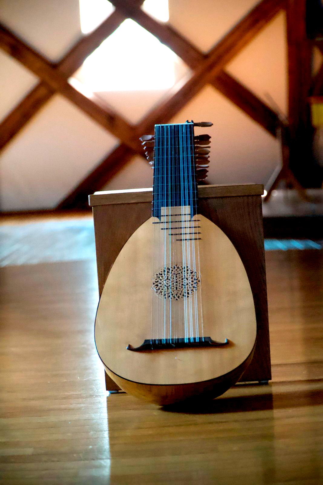 Hopf 10-chörige Renaissancelaute incl. Koffer